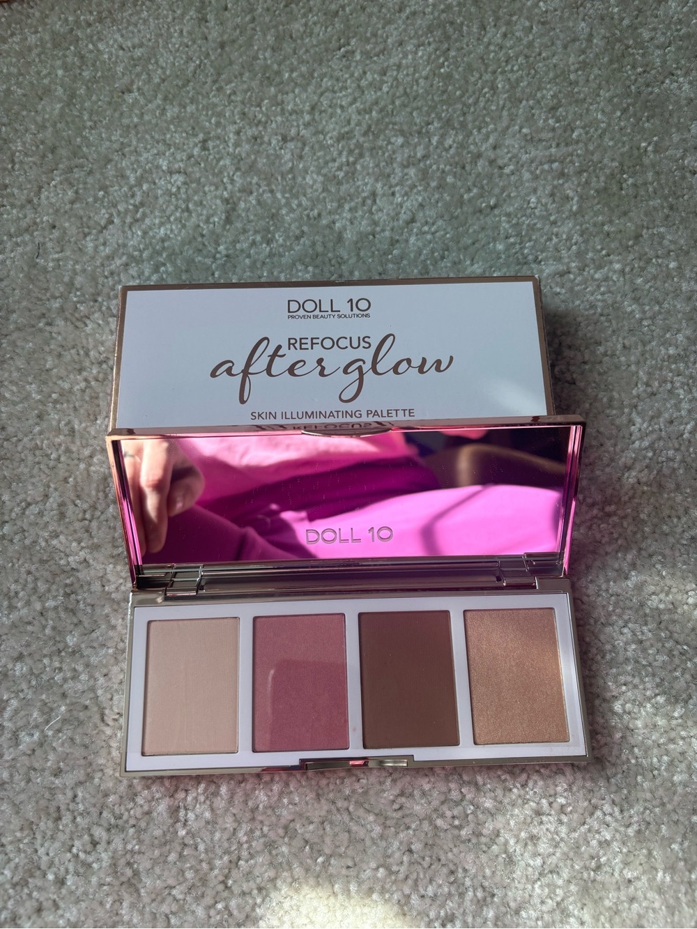 DOLL 10 Afterglow Skin Illuminating Palette — Pink, Mauve, Bronze, Champagne
